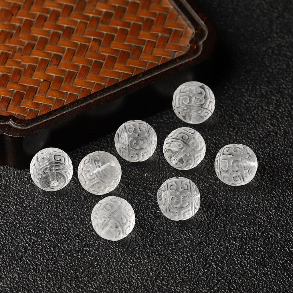 Clear Quartz Single Crystal Bead with Customizable