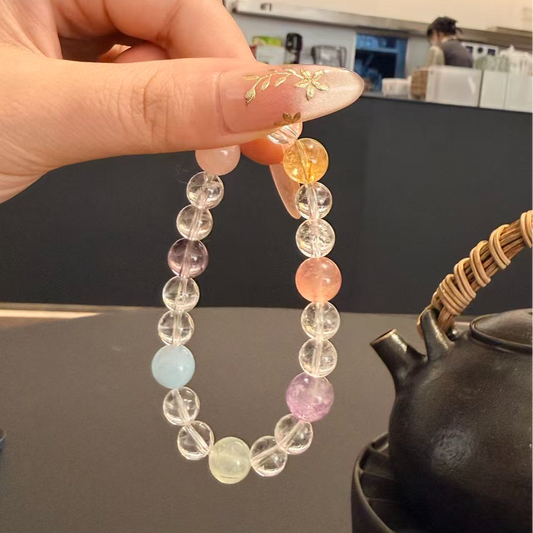 Natural Crystal Crystal Bracelet with Customizable · VT05