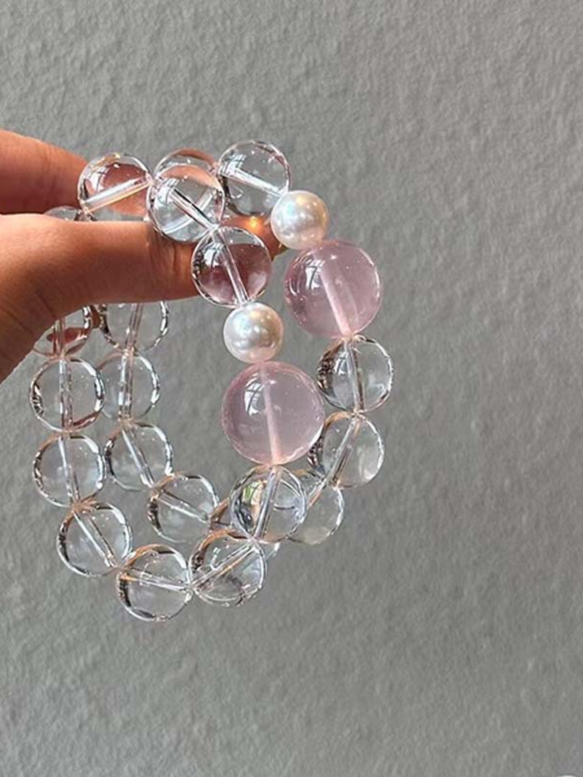 Clear Quartz Crystal Bracelet with Couple