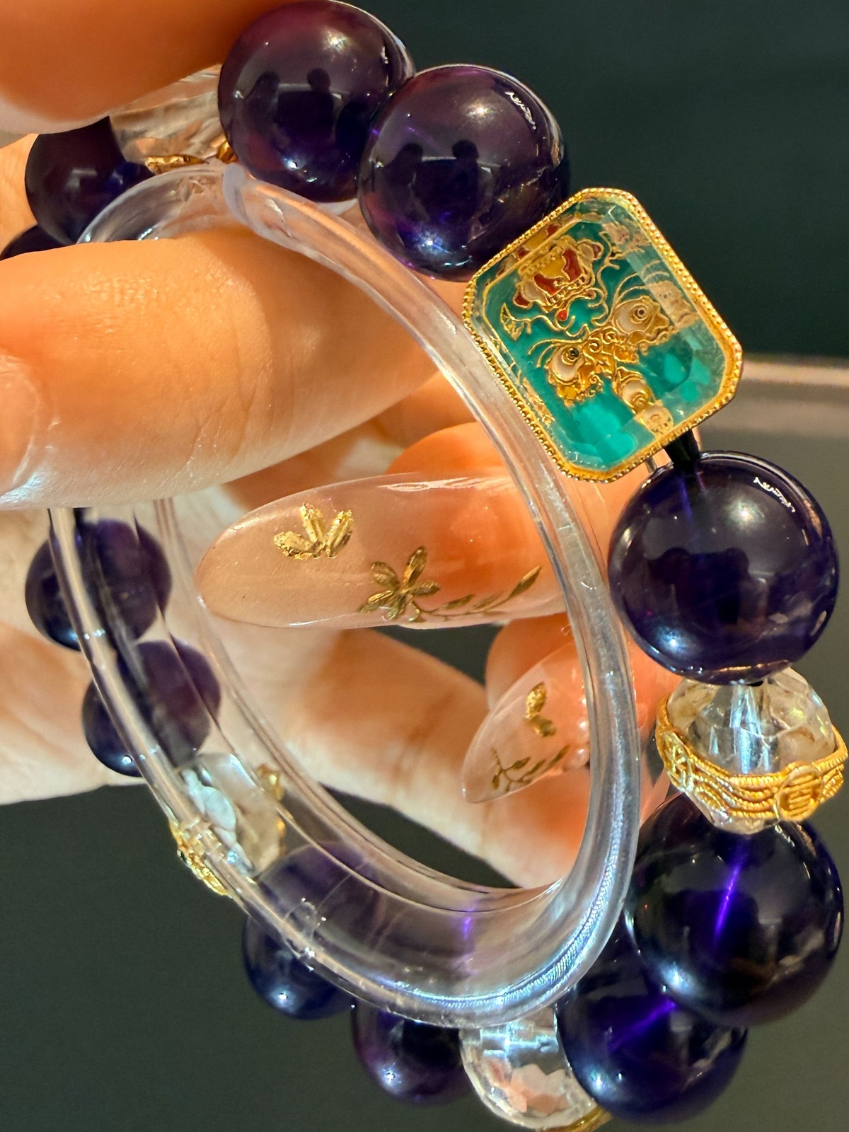 Natural Natural Crystal Bracelet with Customizable