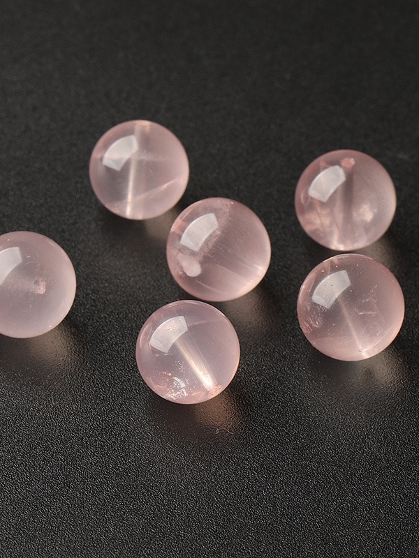 Rose Quartz Single Crystal Bead