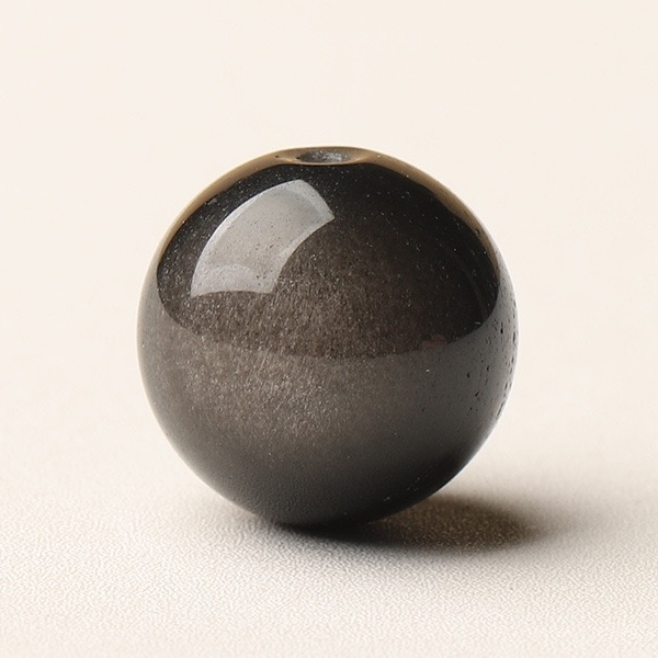 Silver Obsidian Single Crystal Bead with Customizable