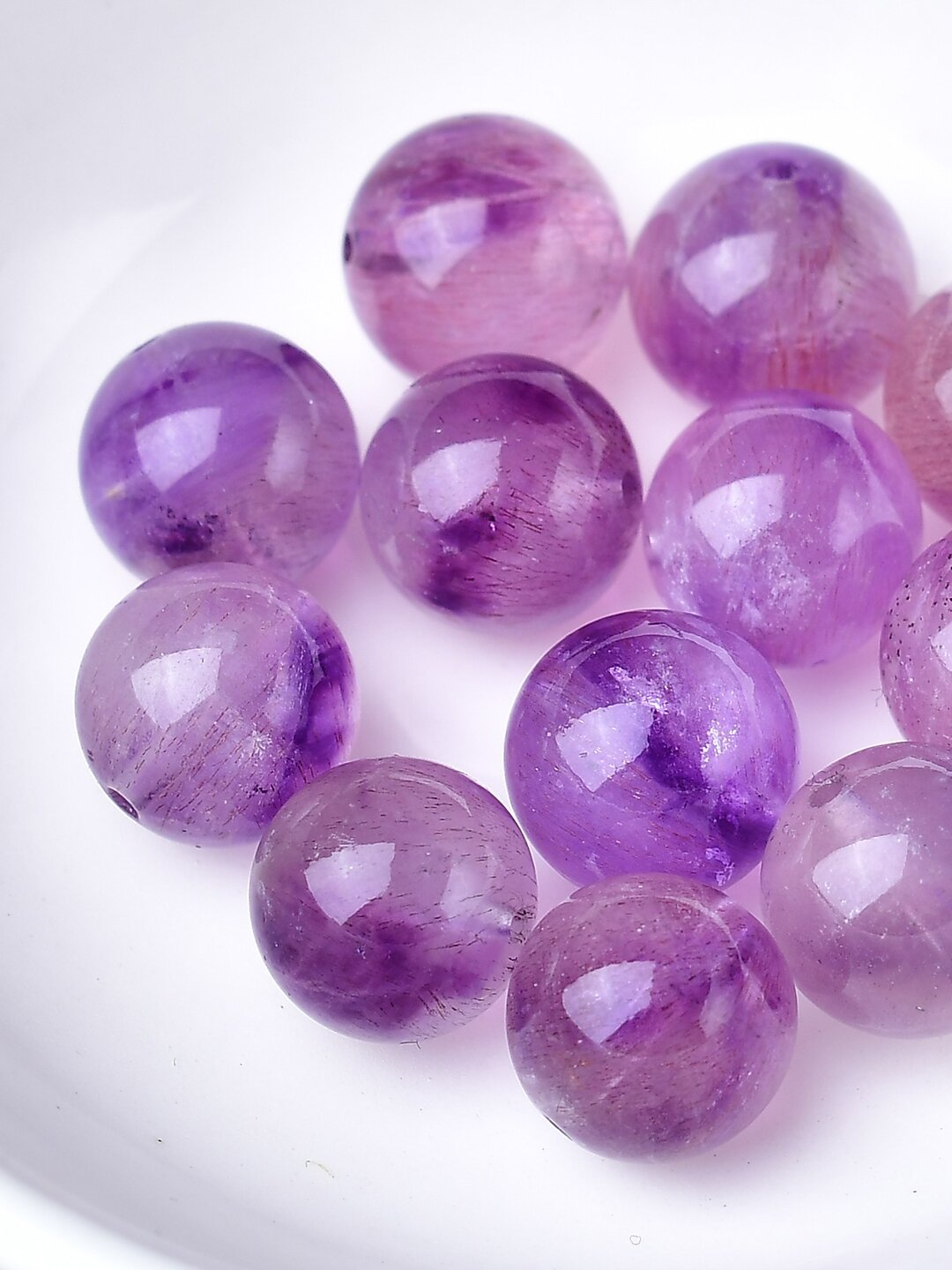 Natural Crystal Single Crystal Bead with Couple