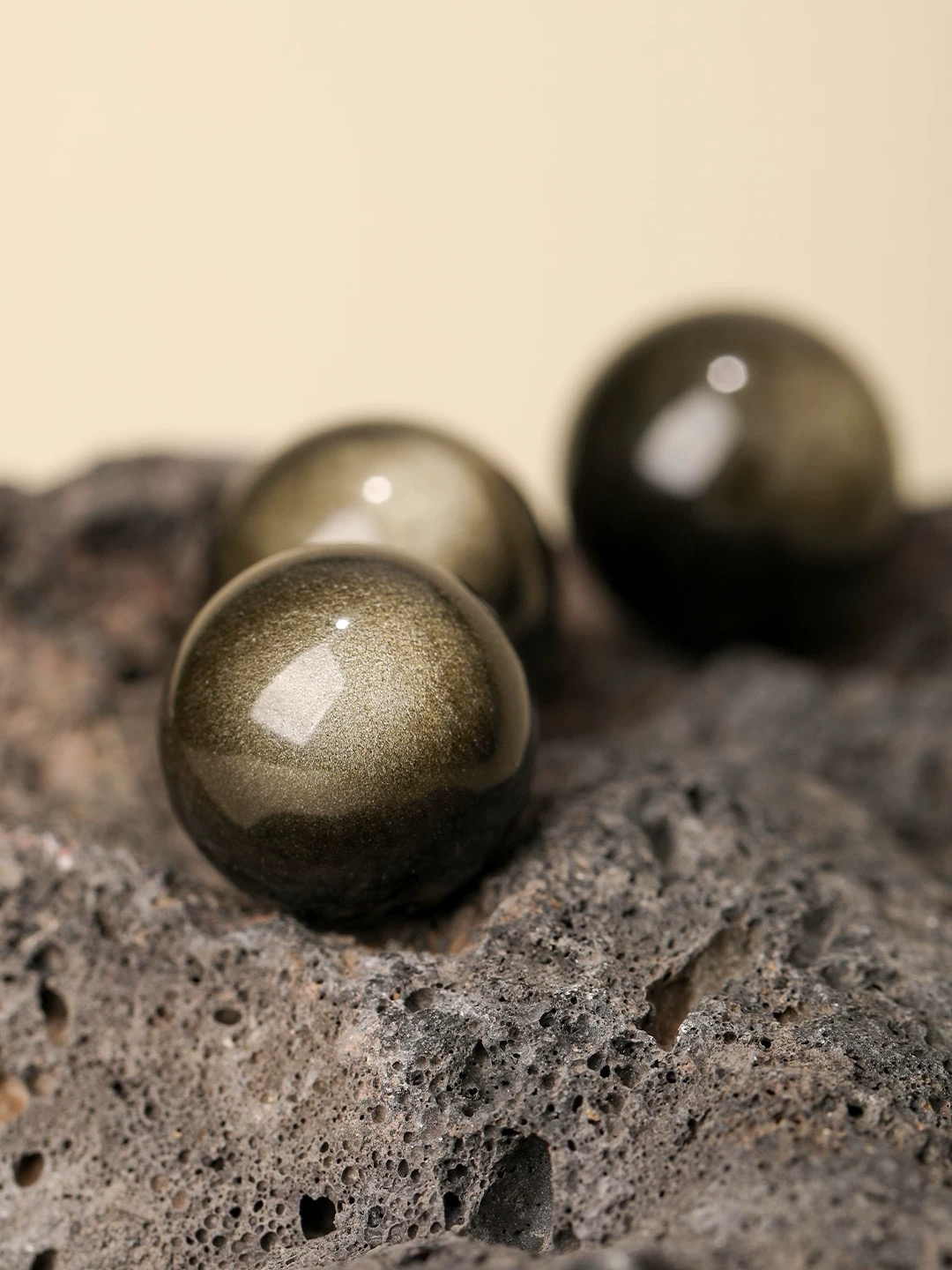 Golden Obsidian Single Crystal Bead with Customizable