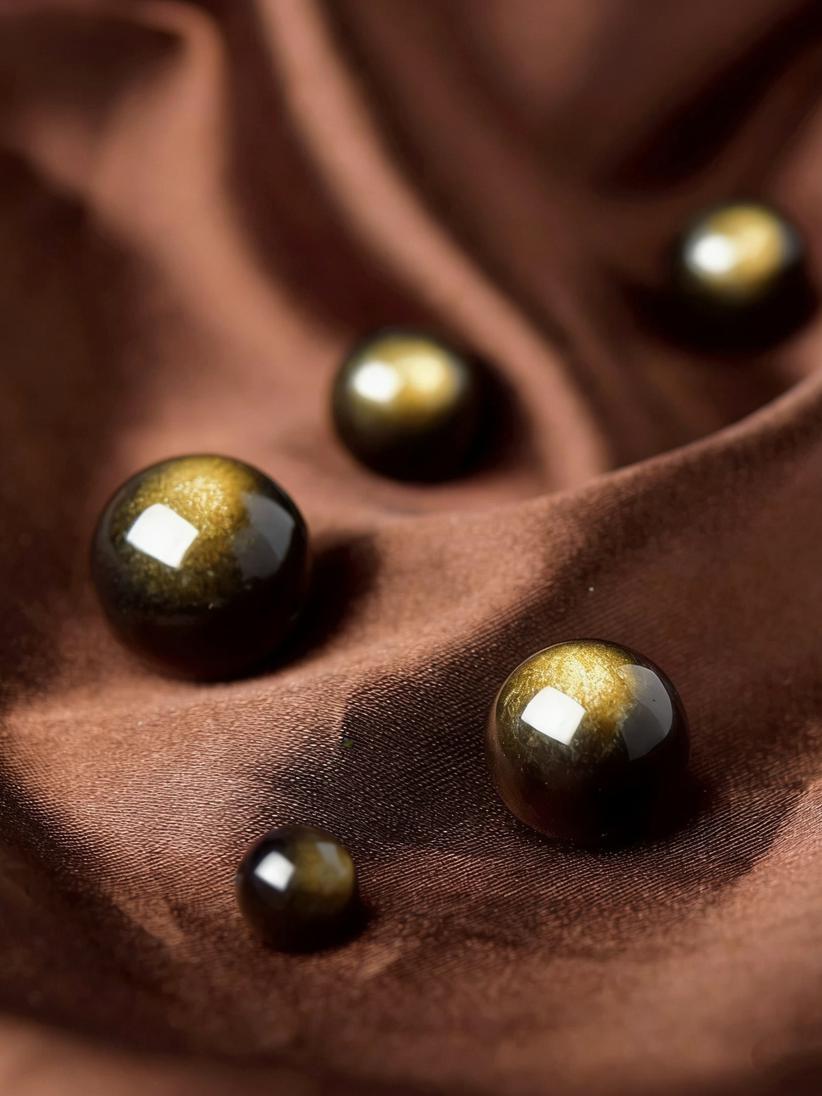 Golden Obsidian Single Crystal Bead with Customizable