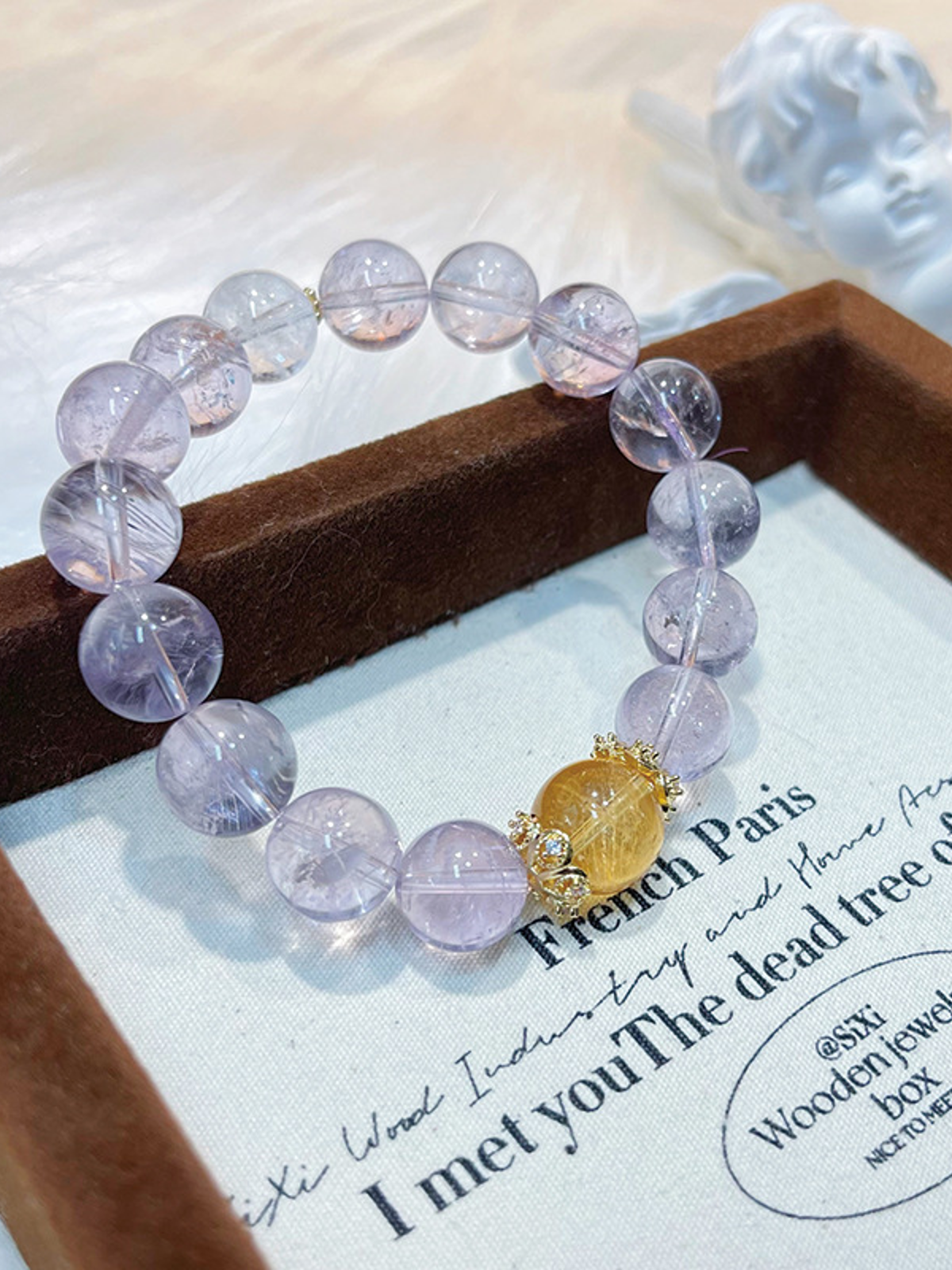 Amethyst Crystal Jewelry with Couple