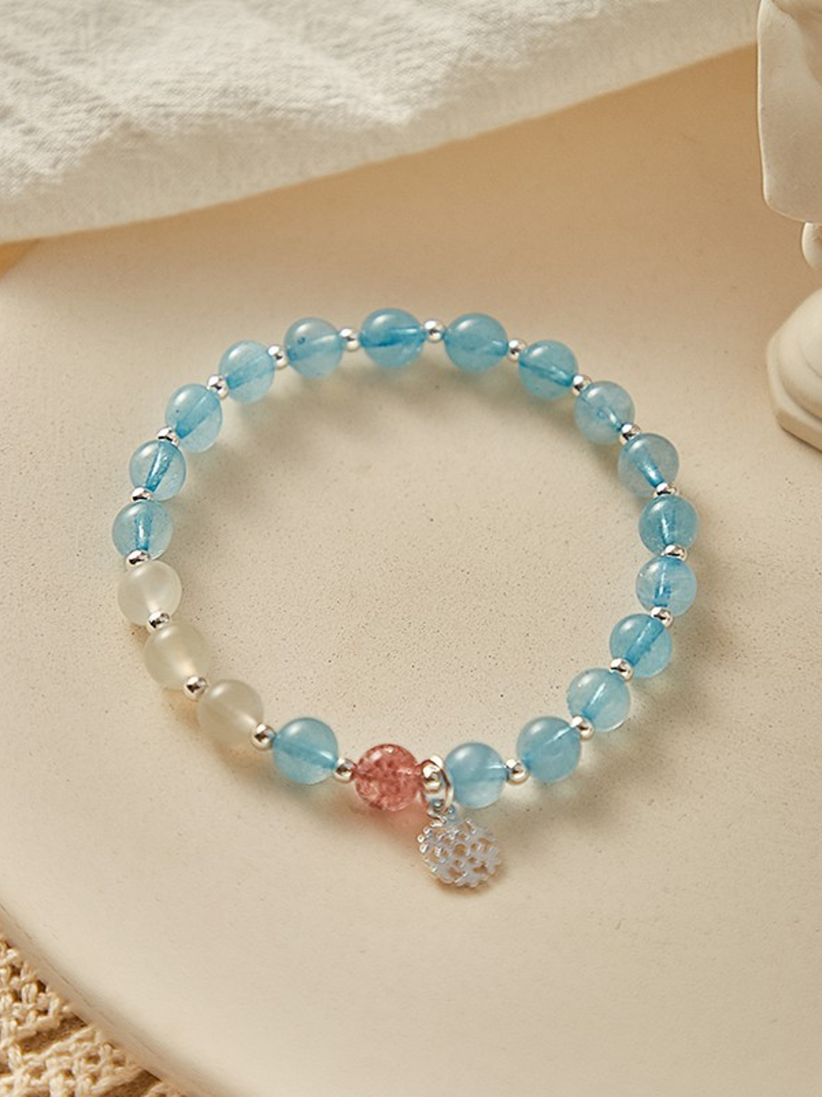 Natural Natural Crystal Bracelet with Couple