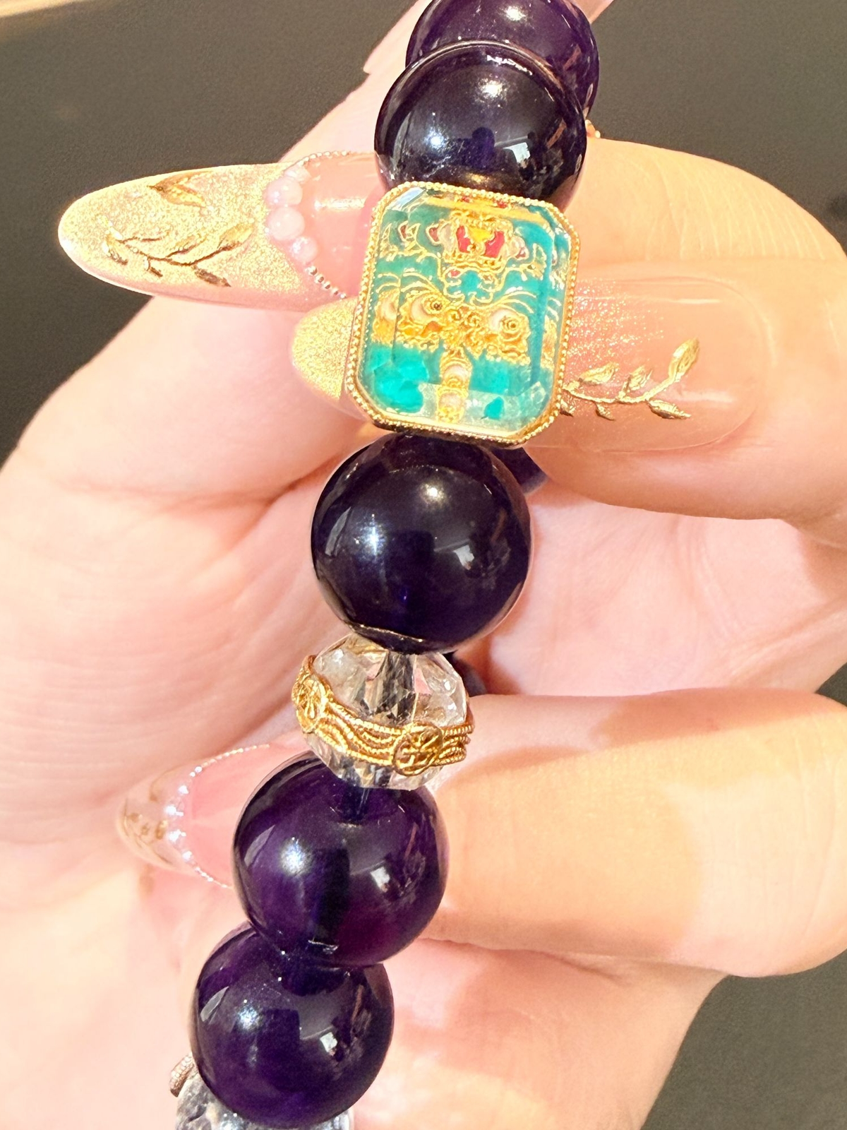 Natural Natural Crystal Bracelet with Customizable