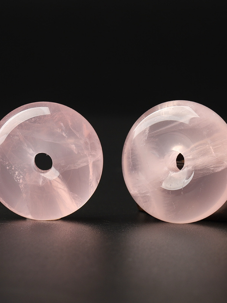 Rose Quartz Single Crystal Bead with Customizable