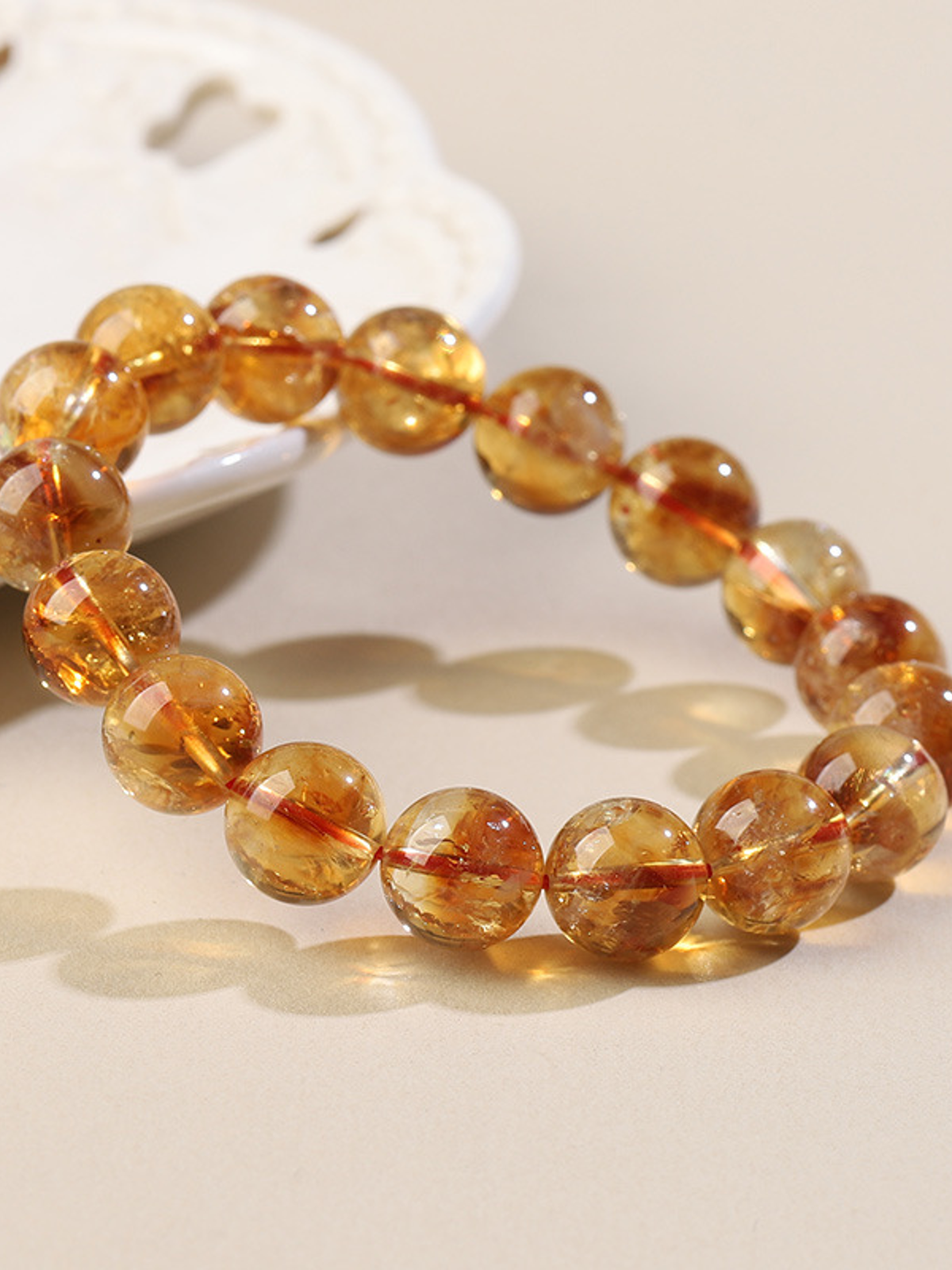 Citrine Single Crystal Bead