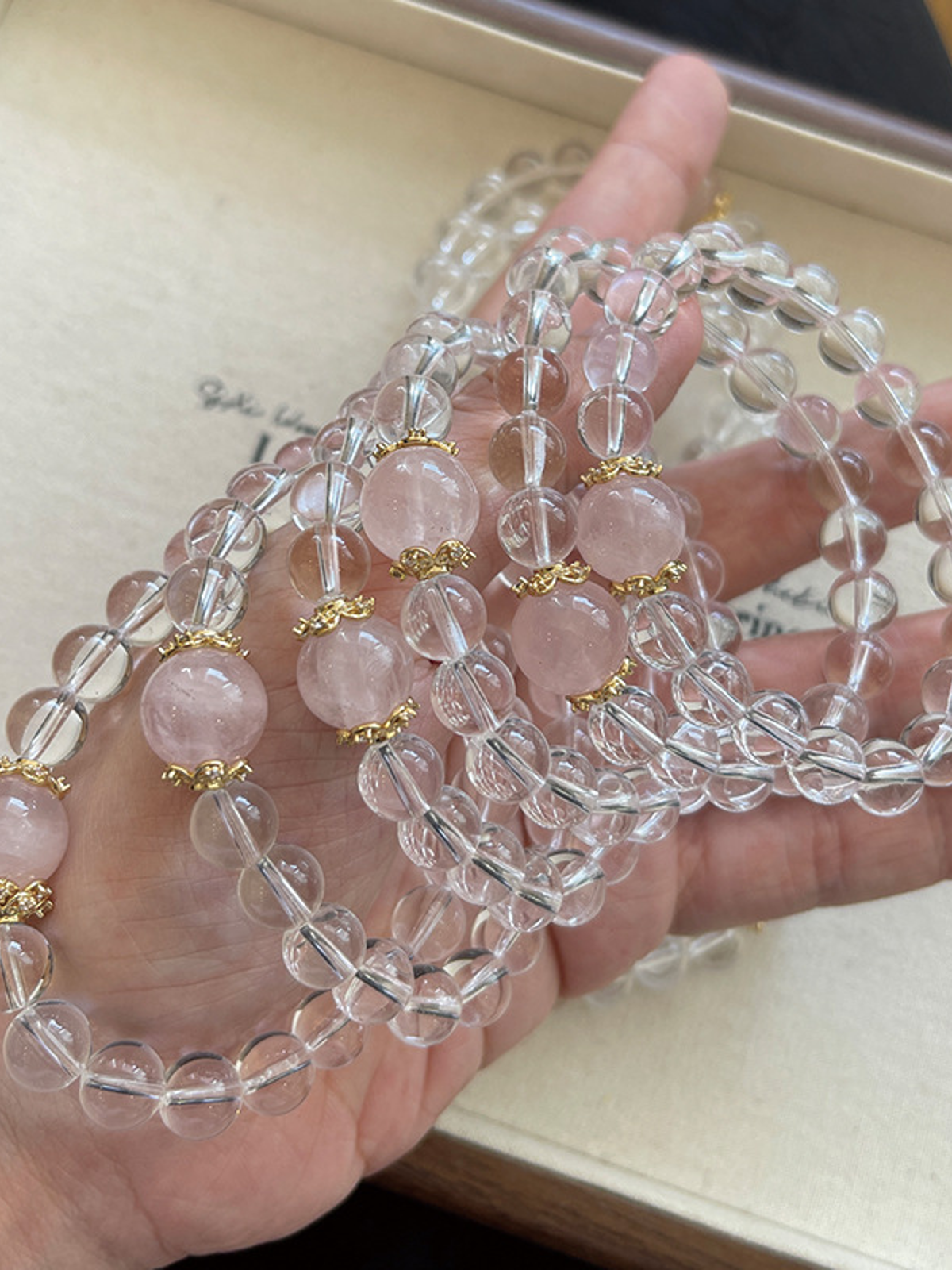 Natural Natural Crystal Bracelet with Couple