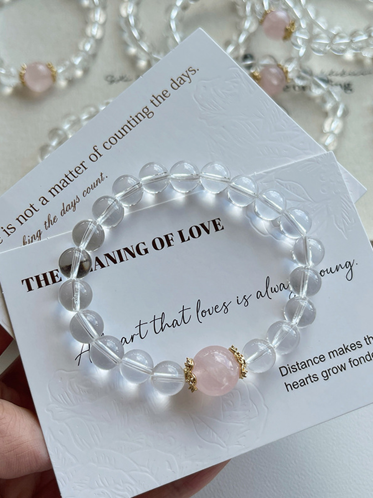Natural Natural Crystal Bracelet with Couple