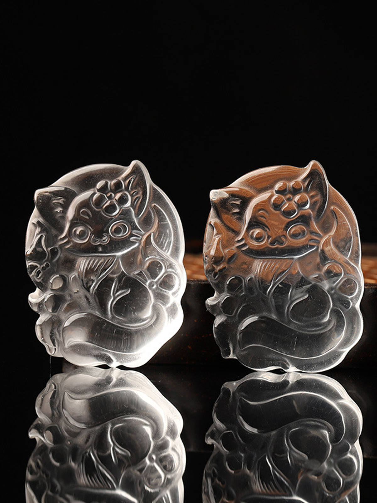 Citrine & Clear Quartz Crystal Accessory with Couple & Customizable