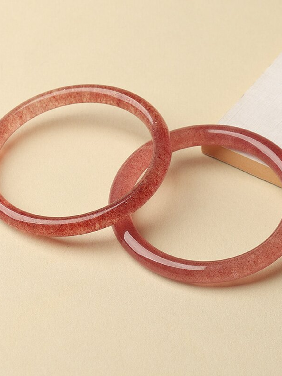 Strawberry Quartz Raw Crystal with Couple