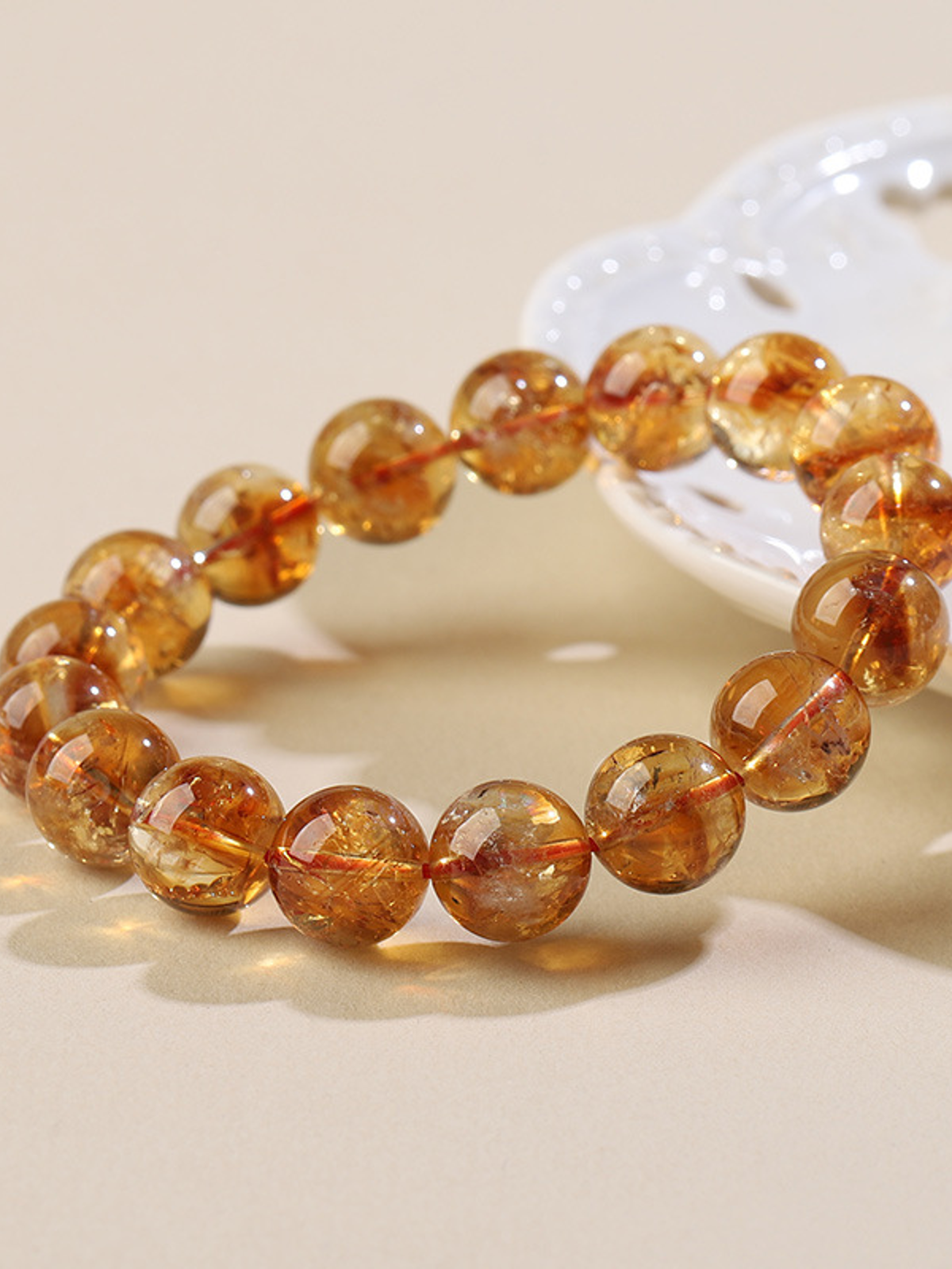 Citrine Single Crystal Bead