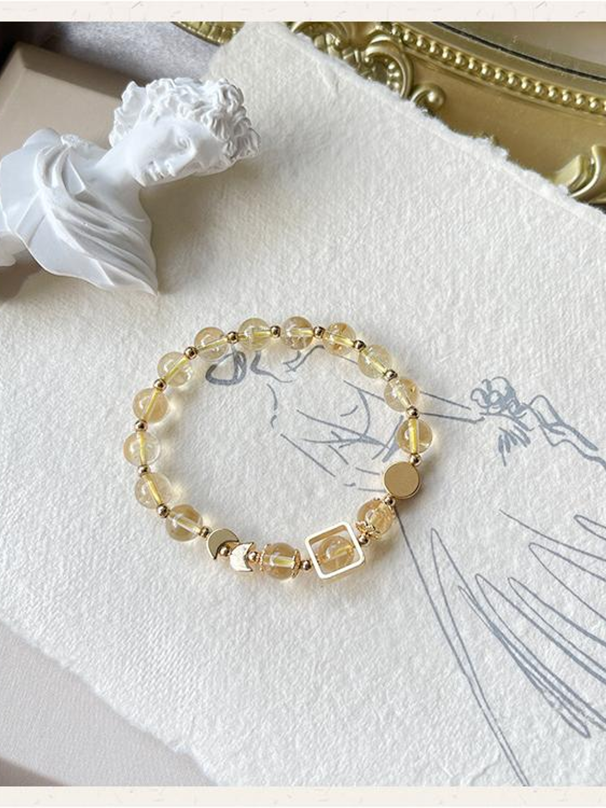 Citrine Crystal Bracelet with Customizable