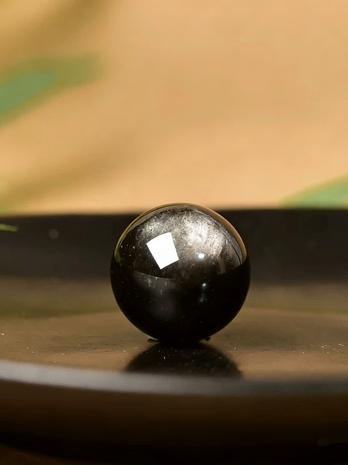 Silver Obsidian Single Crystal Bead with Customizable