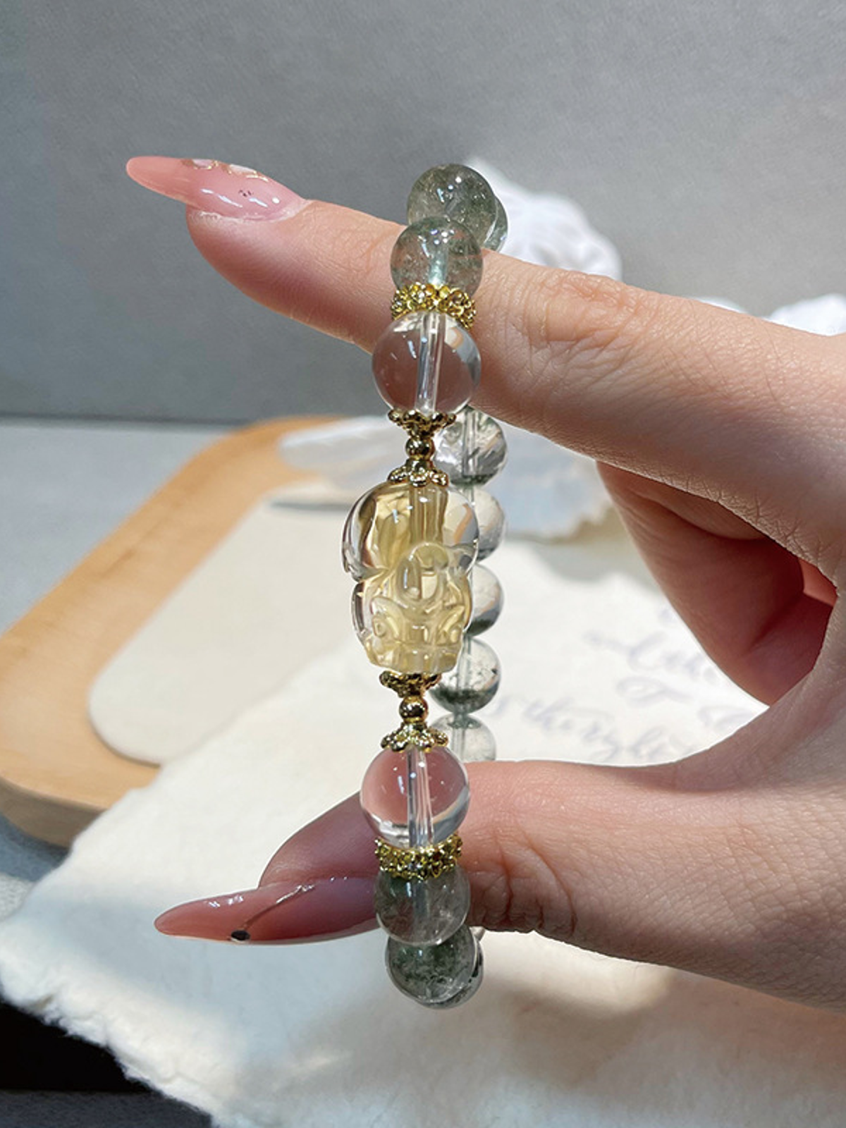 Natural Natural Crystal Bracelet with Couple