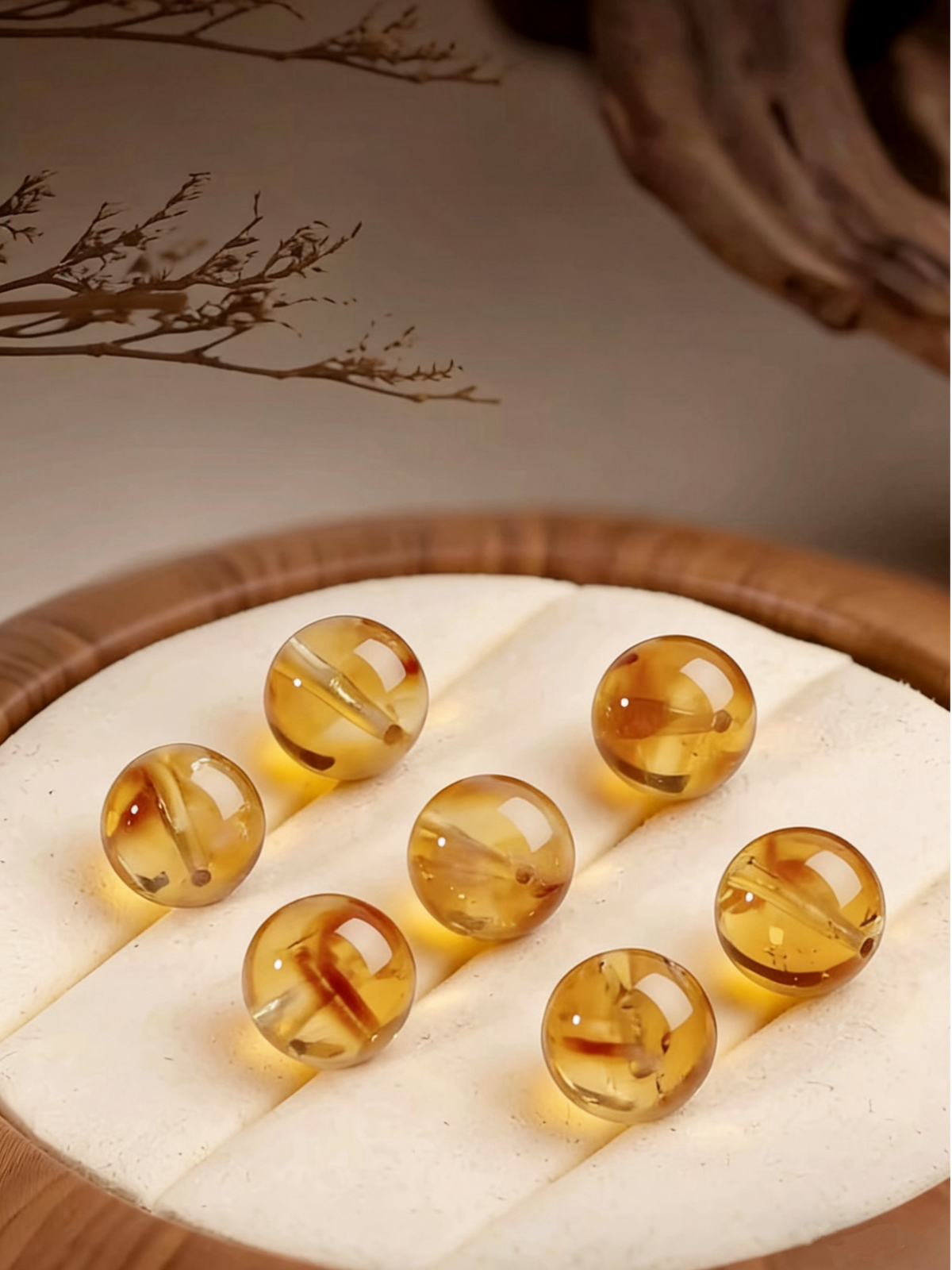 Citrine Single Crystal Bead