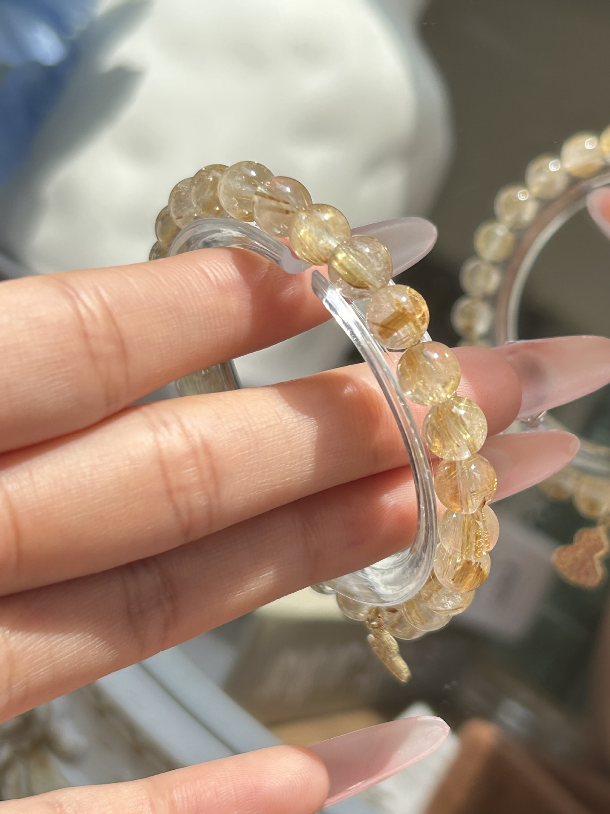 Natural Natural Crystal Bracelet with Couple