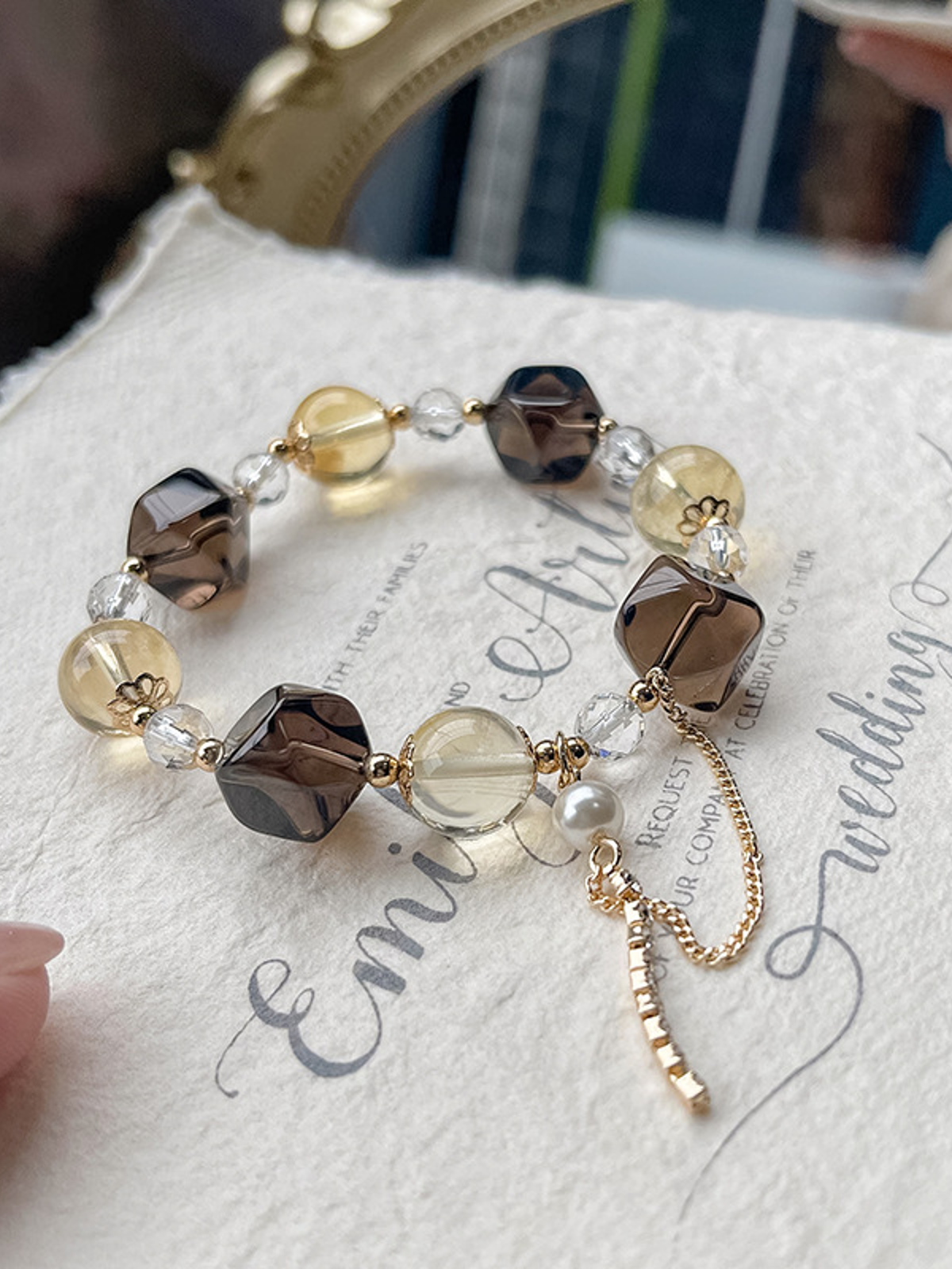Natural Natural Crystal Bracelet with Couple