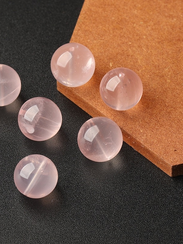 Rose Quartz Single Crystal Bead
