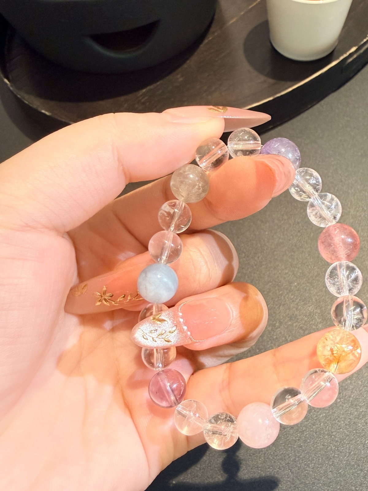Natural Natural Crystal Bracelet with Customizable
