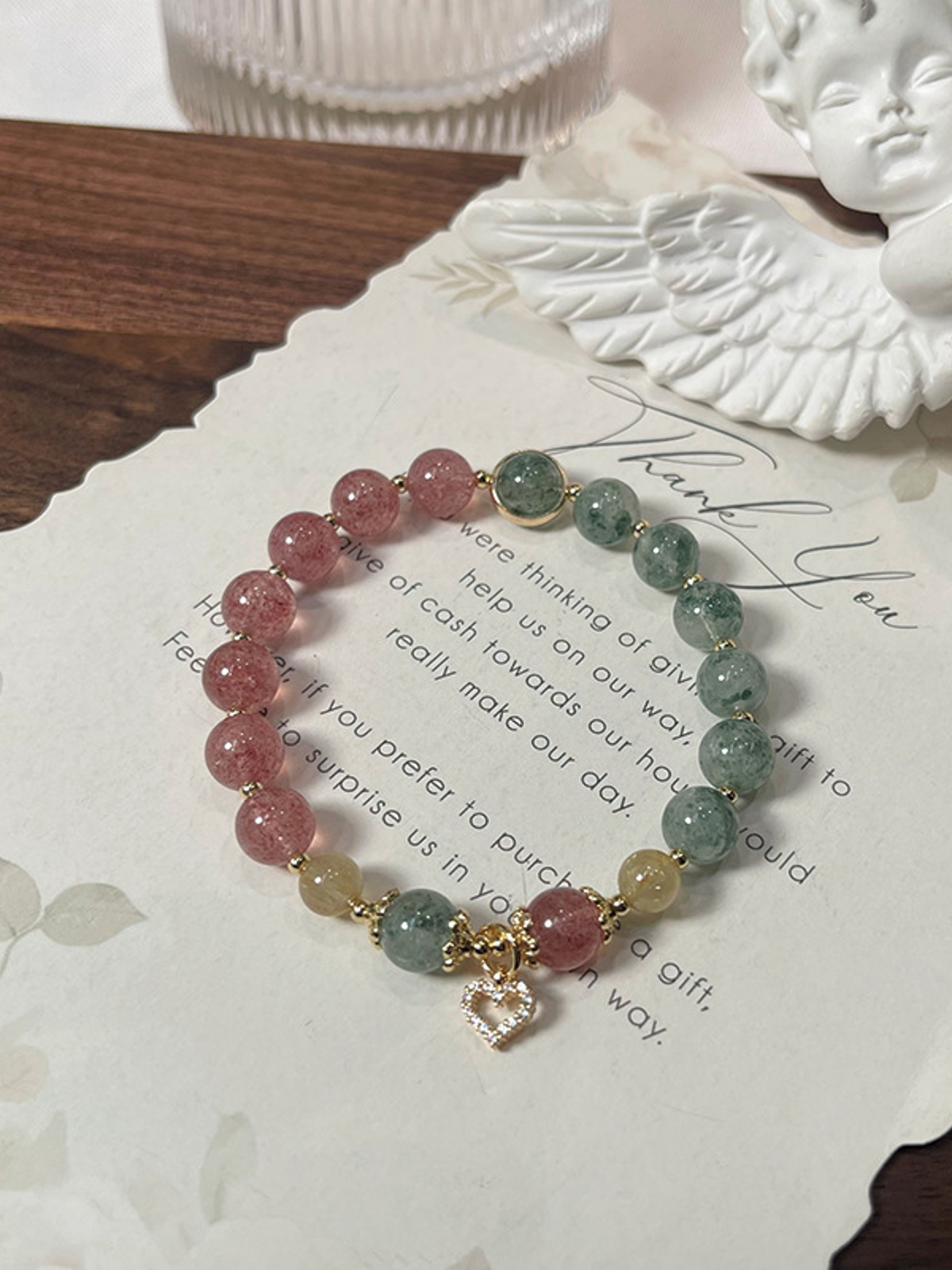 Natural Natural Crystal Bracelet with Couple