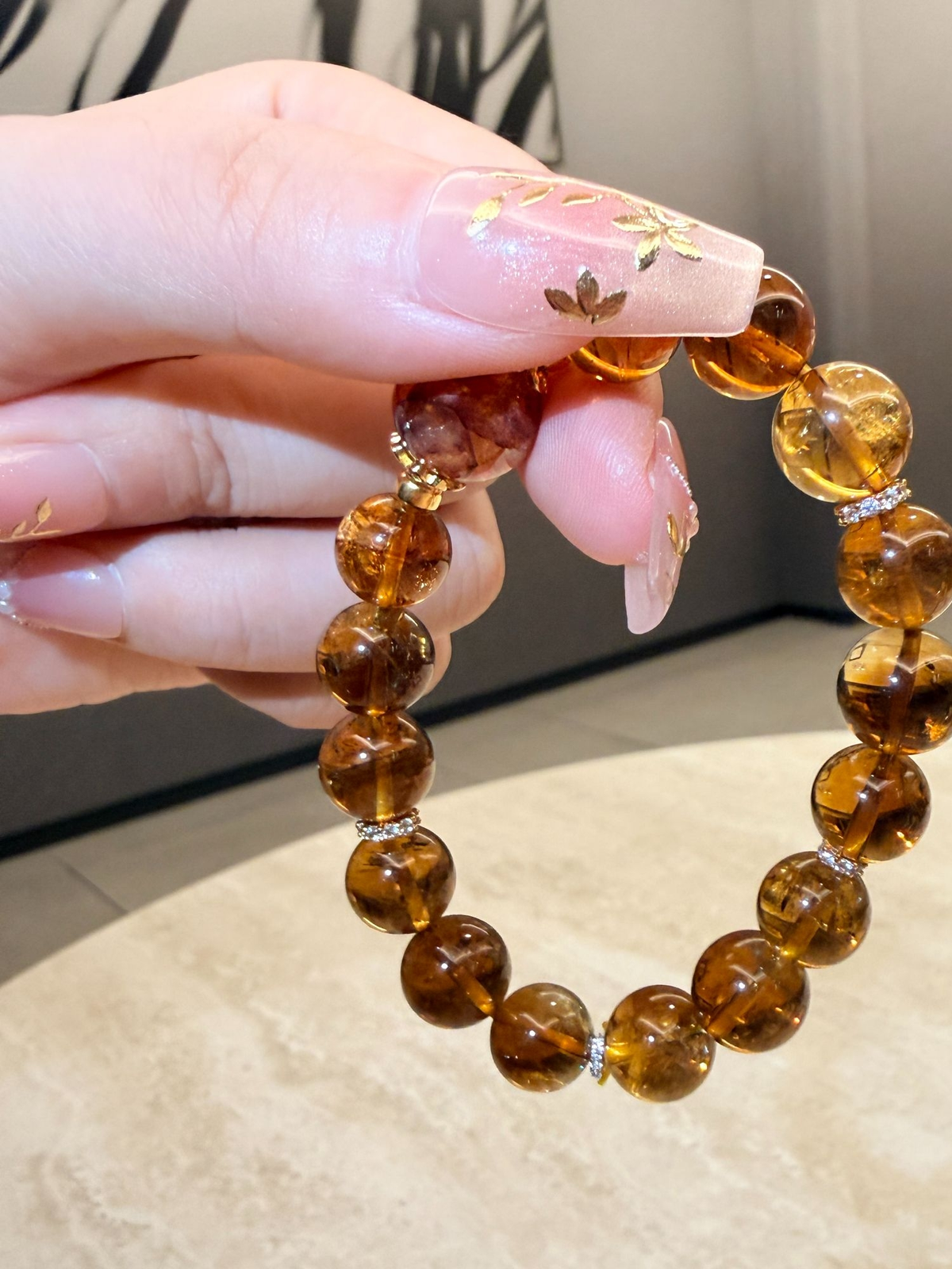 Natural Natural Crystal Bracelet with Customizable