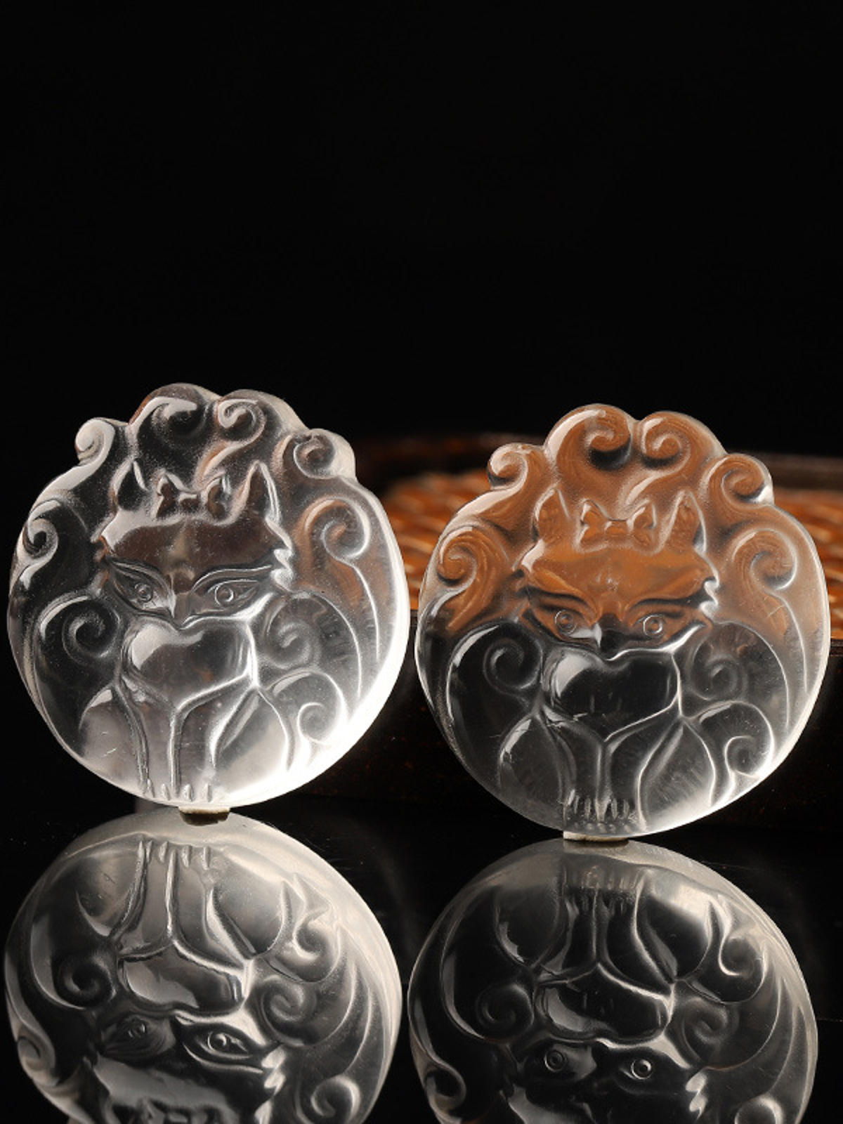 Citrine & Clear Quartz Crystal Accessory with Couple & Customizable